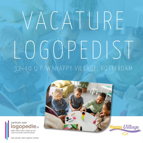 LInkedin vacature Logopedist Happy Village Rotterdam